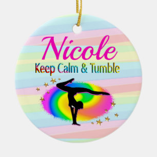 CALM- UND TUMBLE GYMNASTICS-DESIGN behalten Keramik Ornament
