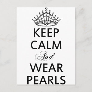 CALM- und WEAR PEARLS-Wörter behalten Postkarte