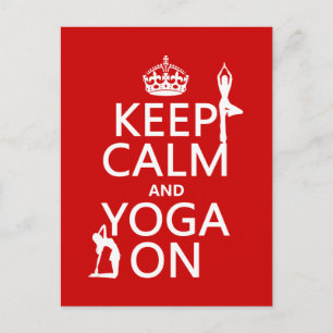 Calm und Yoga On behalten (Farben anpassen) Postkarte