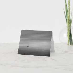 Calm Water Black and White Foto Note Card Dankeskarte