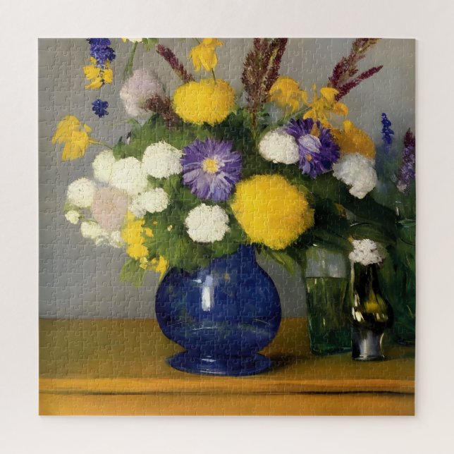 Calm Watercolor Botanische Kunst Puzzle (Vertikal)