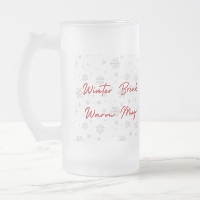 Calm Winter Mug – Cozy Minimal Design Mattglas Bierglas (Links)