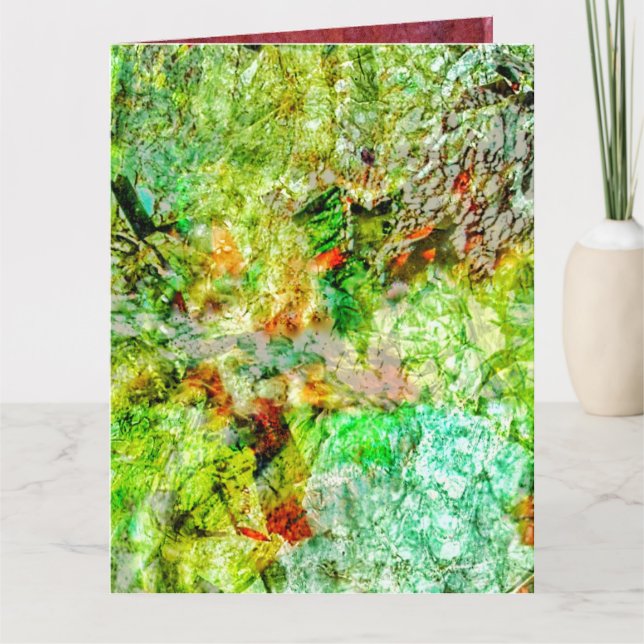 Calm yellow abstract Folded Greeting Card,Dazzling Karte (Vorderseite)