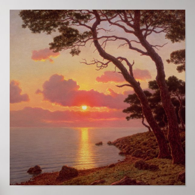 Calme de Soir, Cote d'Azur Poster (Vorne)