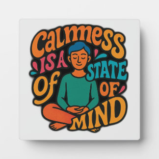 Calmess ist ein Staat des Geistes - die Yogi Zen v Fotoplatte