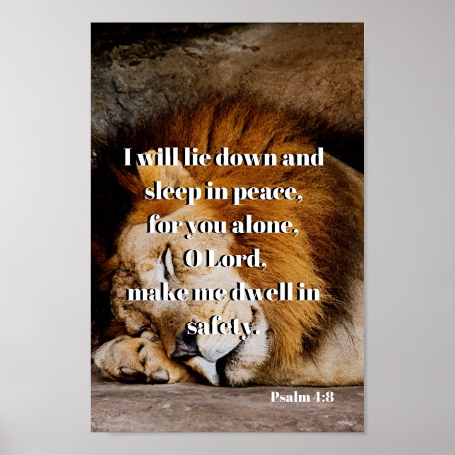 Calming Bible Verse Psalm 4 Poster (Vorne)