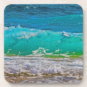 Calming Blue Ocean Waves Beach Art Getränkeuntersetzer