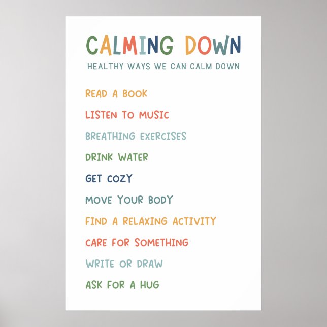 Calming Corner Classroom Poster (Vorne)