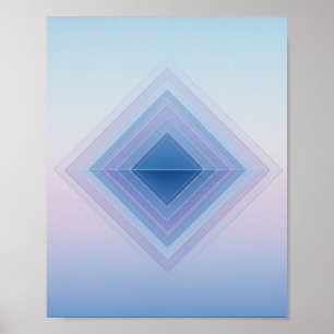 Calming Gradient Diamond - Geometrische Abstrakte  Poster