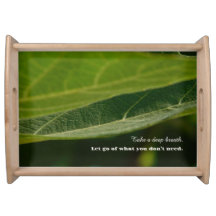 Calming Leaf Tray with Quote