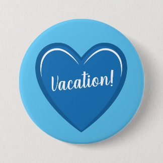 Calming Light Blue Heart Grafik auf Urlaub Button
