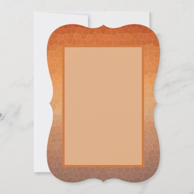 Calming Ombre Gradient Orange Sunset Mosaik Einladung (Vorderseite)