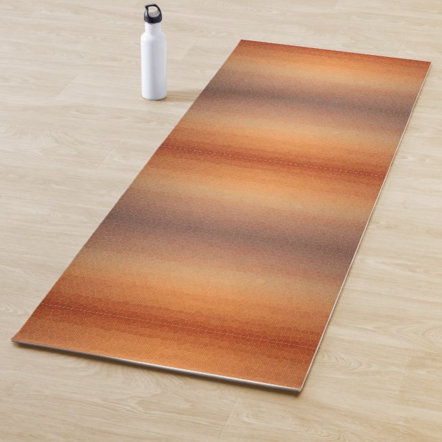 Calming Ombre Gradient Orange Sunset Mosaik Look Yogamatte (Beispiel)