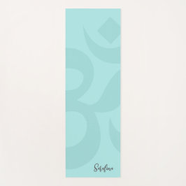 Calming Sea Green Om Symbol Reversible Yogamatte