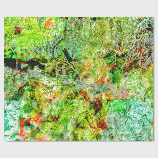 Calming yellow abstract Wrapping Paper,Calming  Geschenkpapier (Flach)