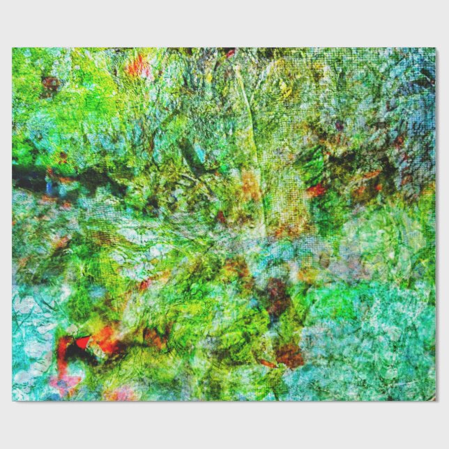 Calming yellow abstract Wrapping Paper,Relaxed art Geschenkpapier (Flach)