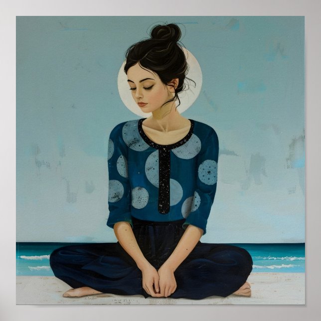 Calming Yoga-Pose Poster (Vorne)