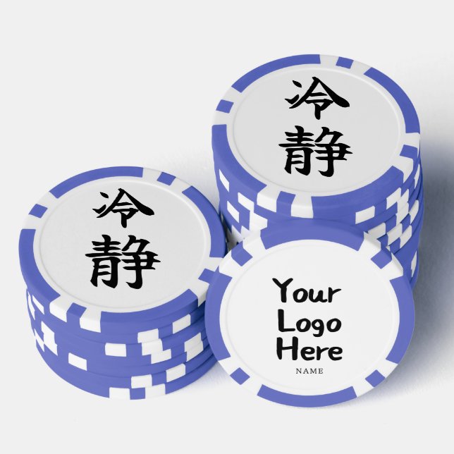 CALMNESS (Reisei) Japanese Kanji Pokerchips (Stapel)