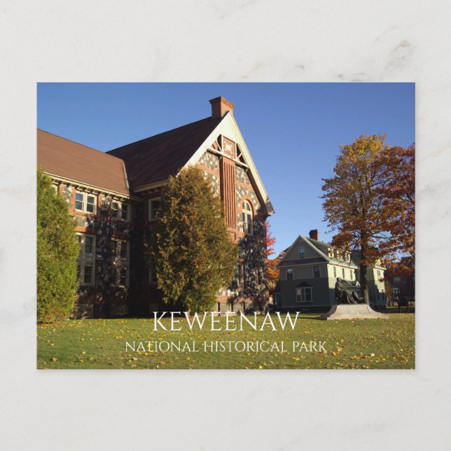 Calumet & Hecla Mining Co. Library, Keweenaw NHP Postkarte (Vorderseite)