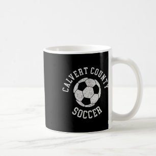 Calvert County Soccer Retro Distressed 90er Jahre Kaffeetasse