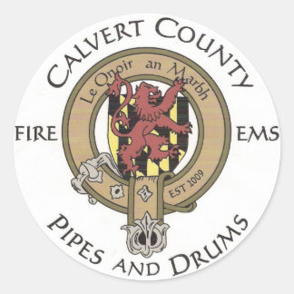 Calvert Landkreis Pipes and Drums Sticker - Klein