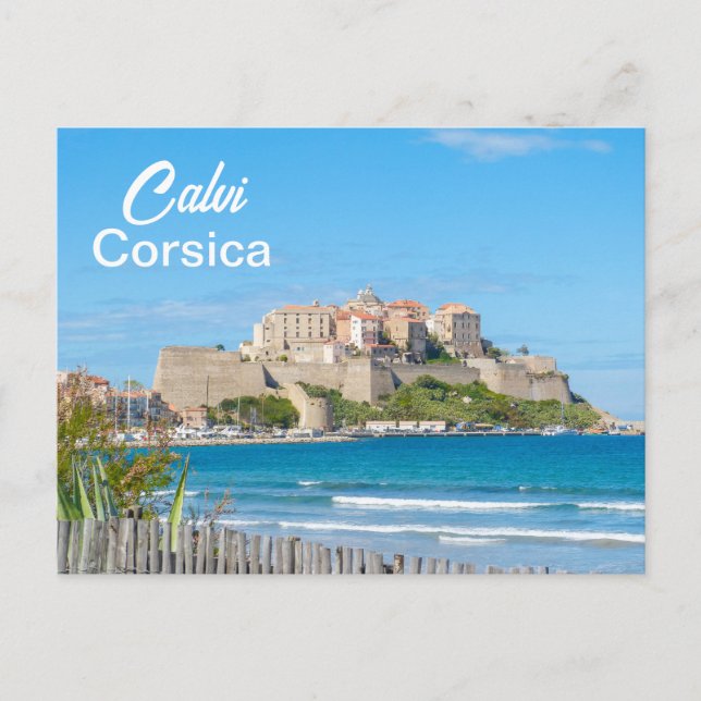 Calvi Citadel in Korsika Frankreich Postkarte (Vorderseite)