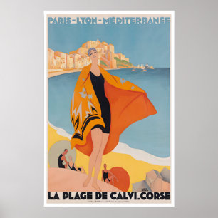 Calvi Druck Frankreich Reiseplakat Französische Ku Poster