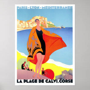 Calvi France Vintage Reise Poster