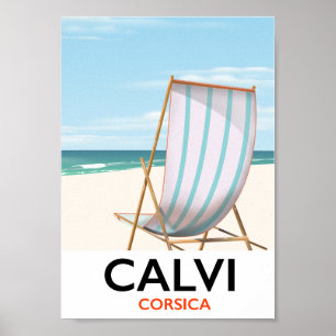 Calvi Korsika Reiseplakat Poster
