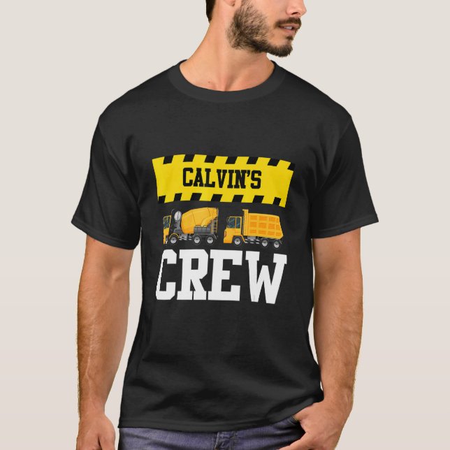 Calvin Bau Crew Custom Dumptruck Dump Tru T-Shirt (Vorderseite)