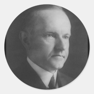 Calvin Coolidge 30 Runder Aufkleber
