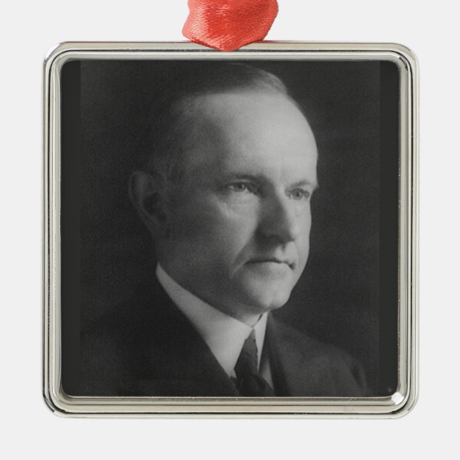 Calvin Coolidge 30. Silbernes Ornament (Vorne)