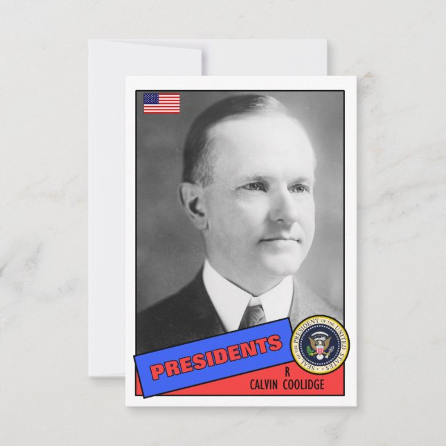 Calvin Coolidge Baseball Card (Vorderseite)