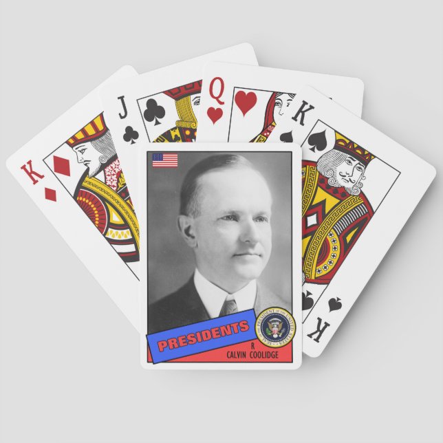 Calvin Coolidge Baseball Card Spielkarten (Rückseite)