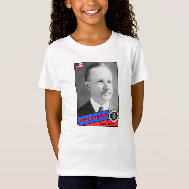 Calvin Coolidge Baseball Card T-Shirt (Vorderseite)