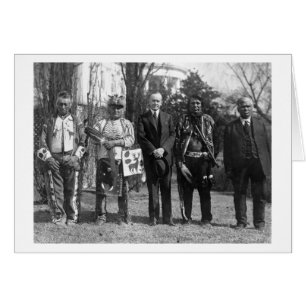 Calvin Coolidge mit Osage Amerikanischen Ureinwohn