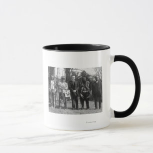Calvin Coolidge mit Osage-Ureinwohner-Fotografie Tasse