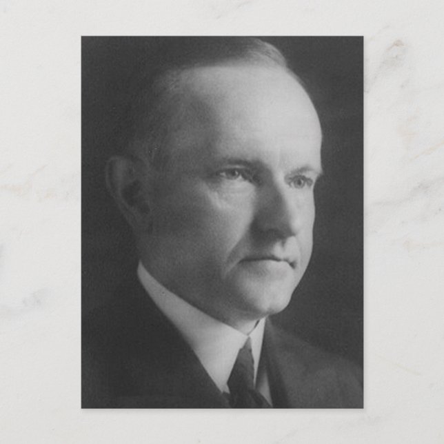 Calvin Coolidge Postkarte (Vorderseite)