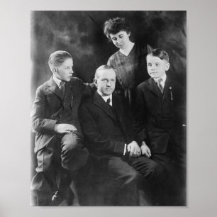 Calvin Coolidge und Familie Poster