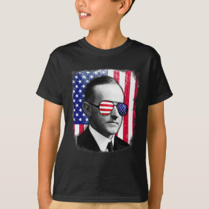 Calvin Coolidge US Flag 4. Juli T-Shirt