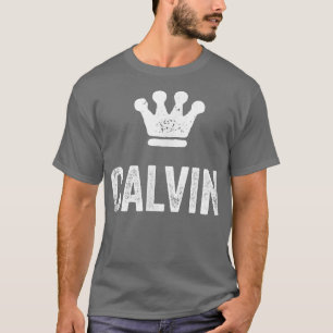 Calvin King Crown & Name Design for Men Calle T-Shirt