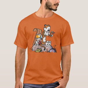 Calvin und Hobbes lustige Fahrt zusammen T-Shirt