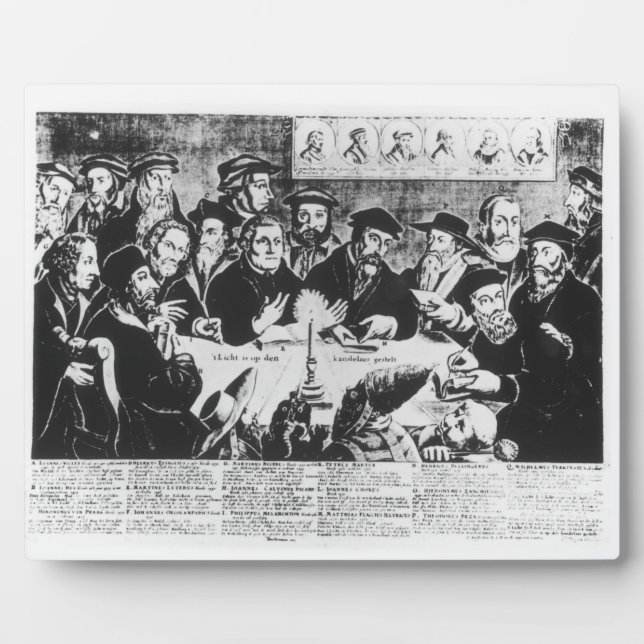 Calvin und Luther (Gravur) Fotoplatte (Vorderseite)