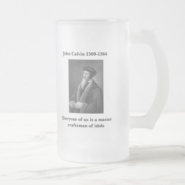 Calvinglasbier Stein Mattglas Bierglas (Rechts)