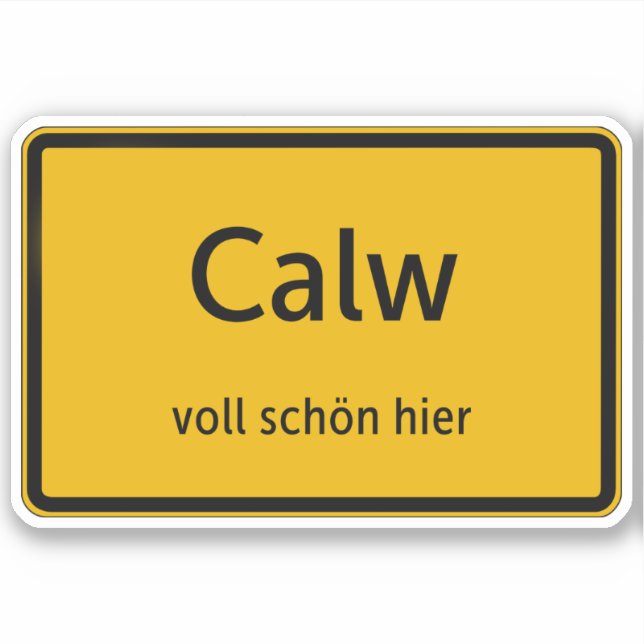 Calw Aufkleber Sticker Autoaufkleber (Vorderseite)