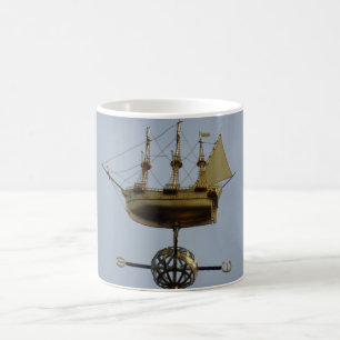 Calyon Compass Rose Weiße Kaffeetasse