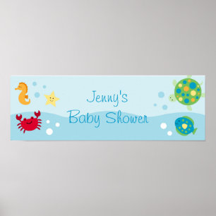 Calypso Sea Creature Baby Shooting Banner Zeichen Poster
