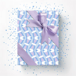 Calypso Wavy Stripe in Blue and Purple Geschenkpapier