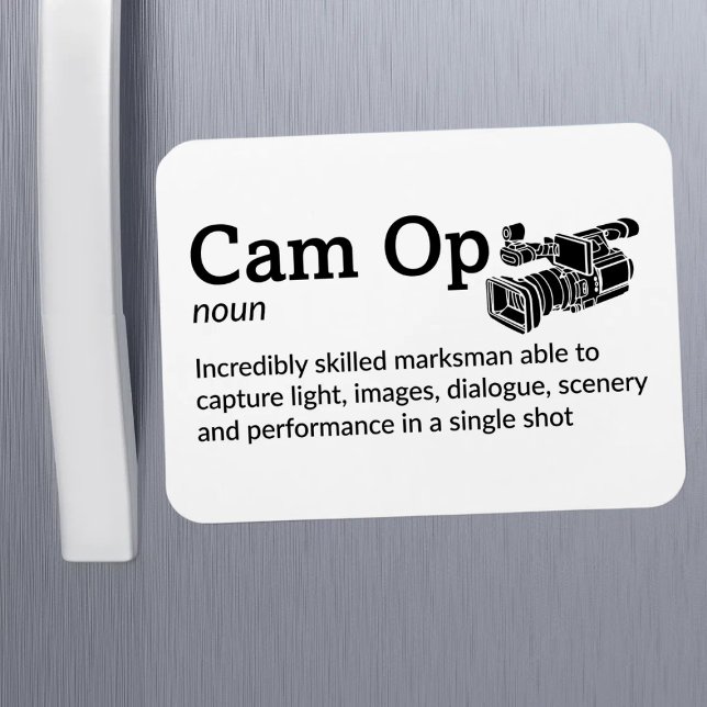 Cam Op Definition - Kamera Squad 3" x 4" Flex Magnet (Von Creator hochgeladen)