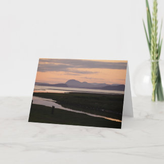 Camano Island, WA, bei Sunset Grußkarte Karte